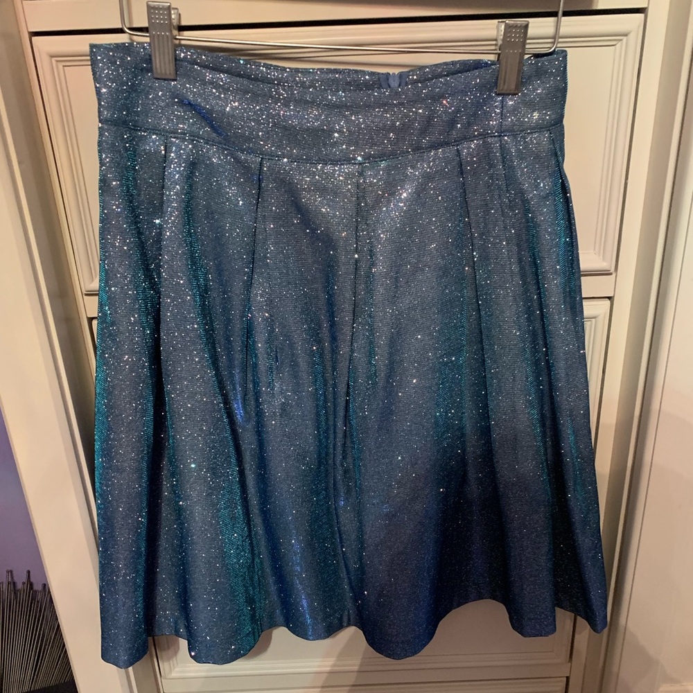 Sparkly blue mini skirt from Honey